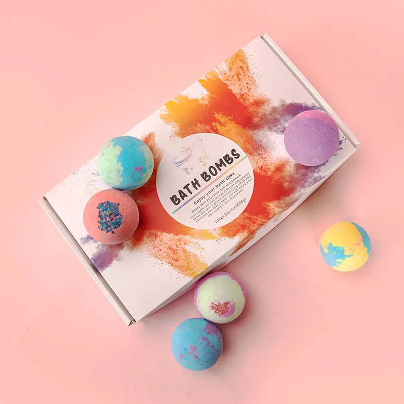 Bath Bombs with Birthstone Necklace or Ring Inside Beautiful Gift Sets