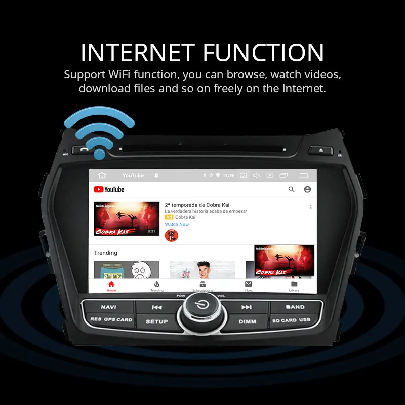 LJHANG 2 din touch screen PX6 android 12 4+64G car dvd player for hyundai ix45 2012 multimedia stereo system radio gps navi