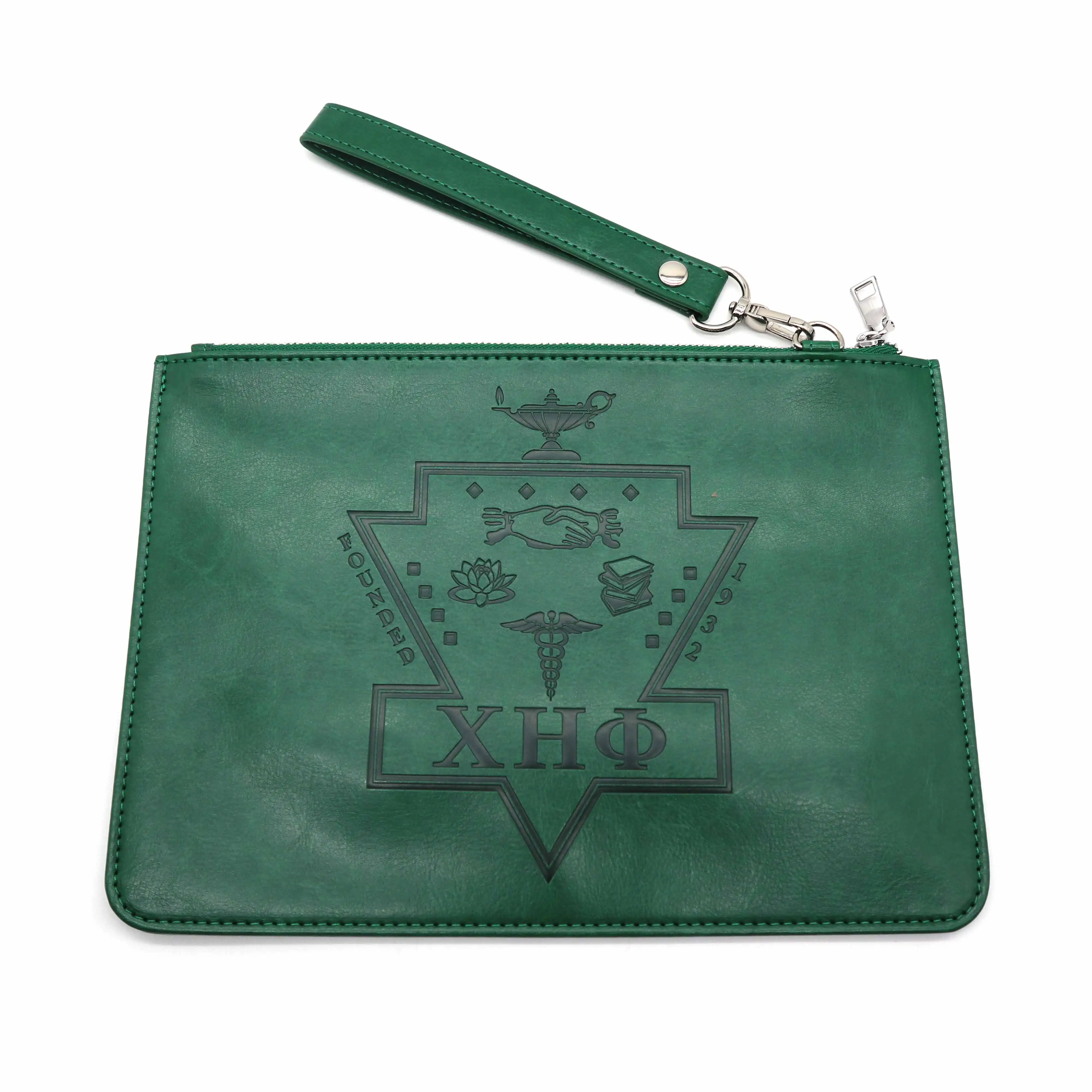 Sorority Chi Eta Phi PU leather travel bag for women Custom logo men genuine leather bags