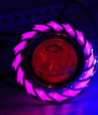 Dual Halo Angel Devil Eye Motorcycle Headlight 12V-85V Moto Projector Lamp Hi/Lo Beam LED Fog Spot Light Motorbike Accessories