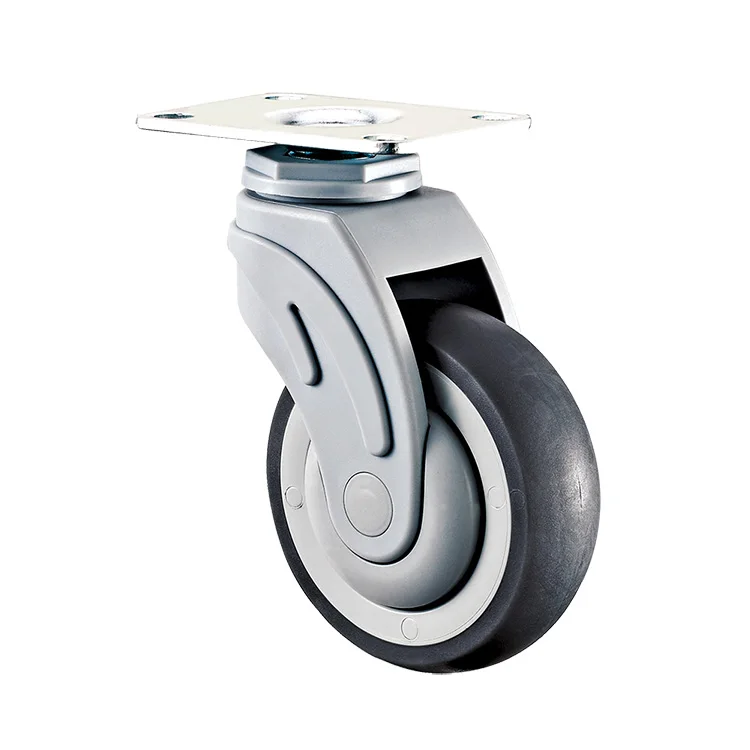 WBD Hot selling TPR 3 4 5 IN double ball bearing medical caster wheels for hospital beds