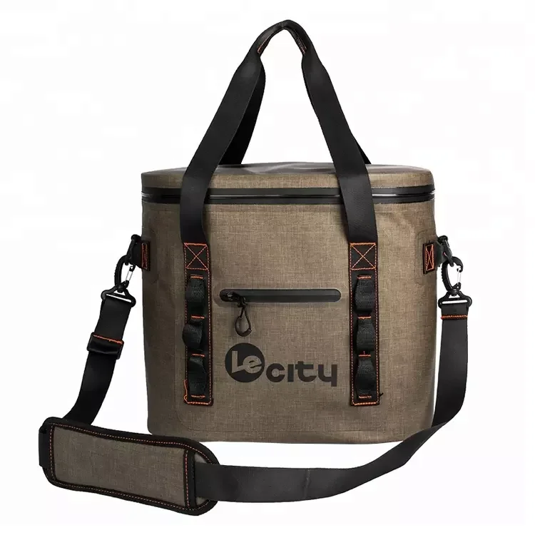 LE CITY custom small 6 pack beer insulated food cooler bags for outdoor camping picnic ice box frozen waterproof