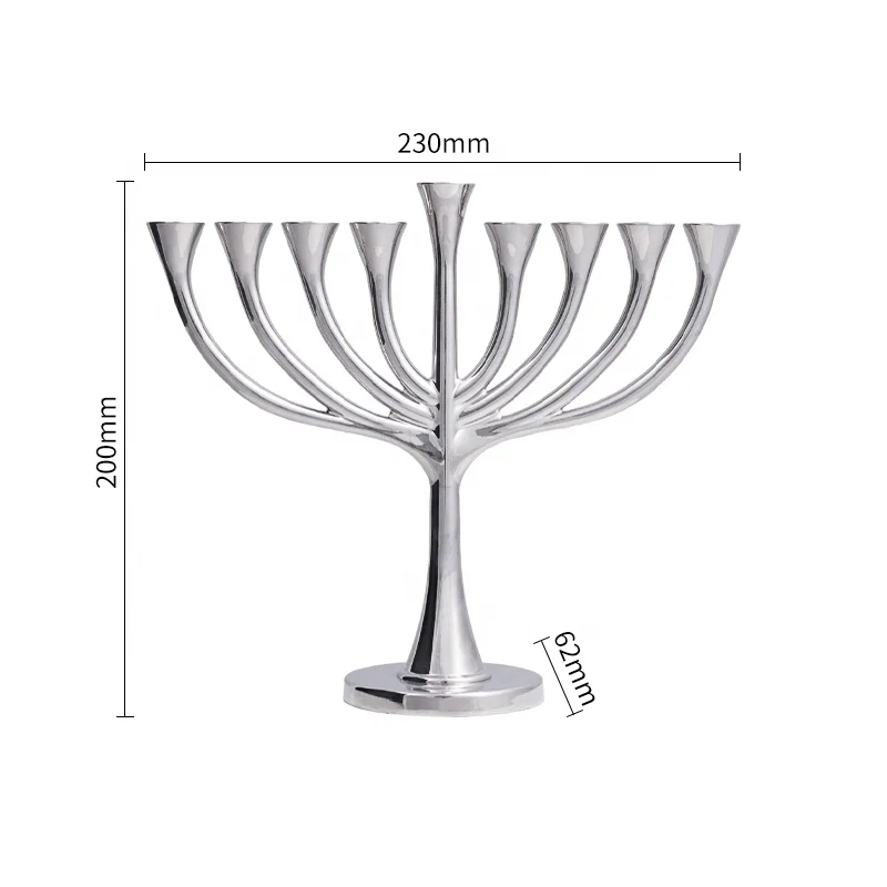 Hanukkah Menorah Nine Branches Jewish Menorah Judaica Religious Candelabra