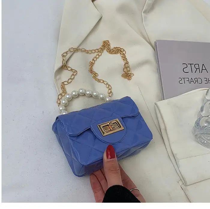 wholesale chic fashion mini purse cheap women bag crossbody jelly material summer use money change pocket mini bag