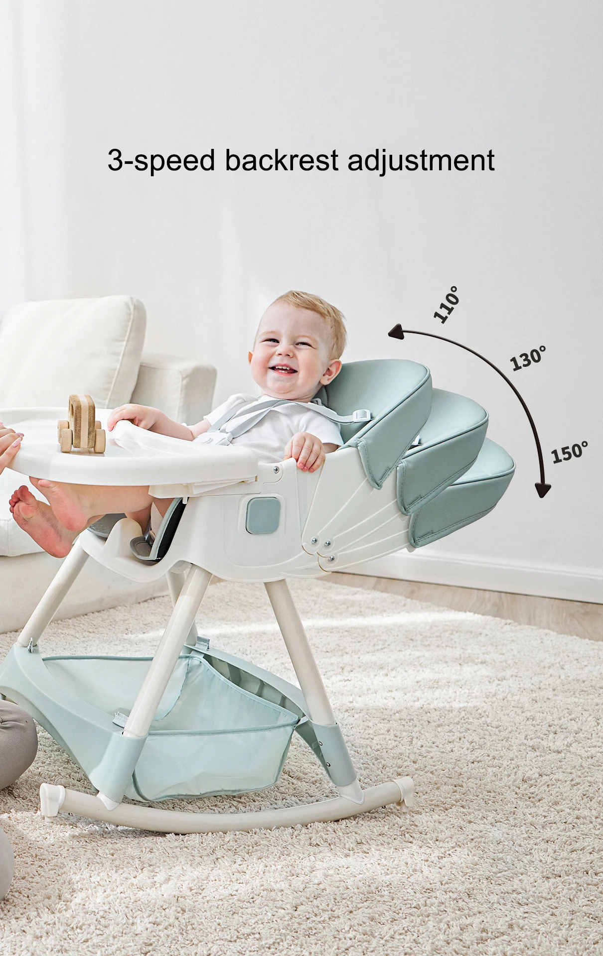 Cheap Antilop Free Shipping Baby Food Feeding High Chairs For Boy Twins Restaurants 3 In One Transparent Orthopaedic Bloom