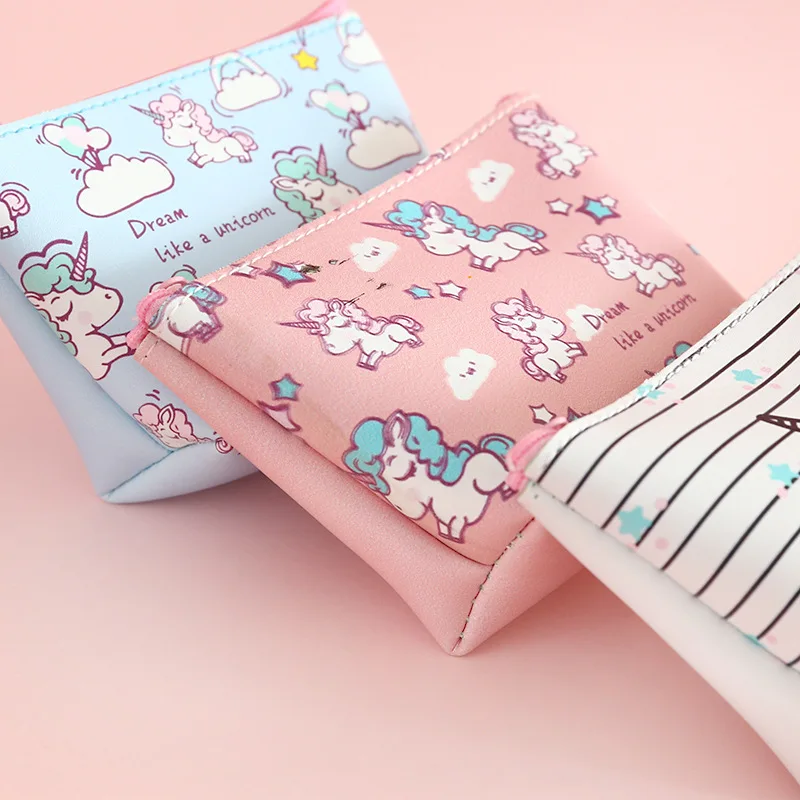 Wholesale Mini Backpack with Key Ring Multiple Styles Cute Storage Bag Portable Unicorn Pattern PU Coin Purses
