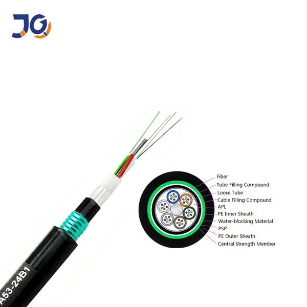Outdoor Underwater GYTA33 GYTA53 submarine fiber optical cable price per meter 12 24 48 Core Direct Buried Optical Fiber Cable