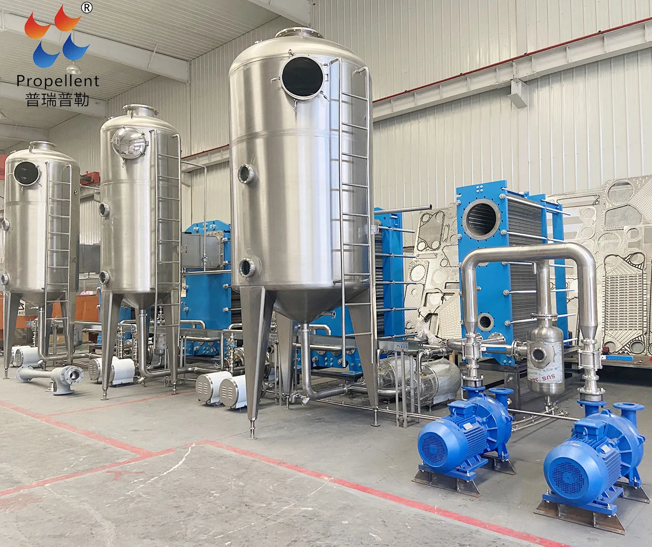 High Performance Large Sweetener Assembly Unit Shell and Tube Evaporator for Sugar Purification