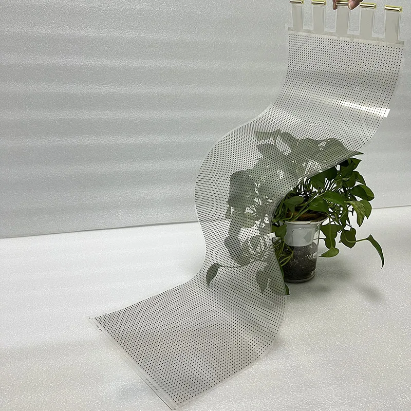 Outdoor vstar  p3 strips flexible self adhesive  holographic invisible transparent led reefilm display screen