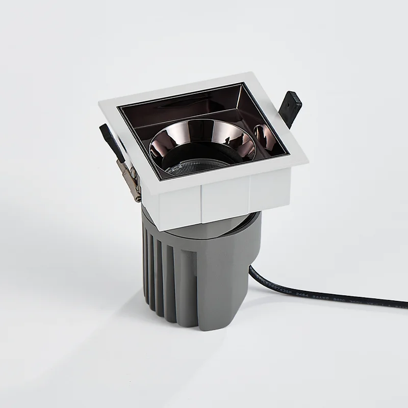 Multiple Optional LED Recessed Downlight 15W Adjustable LED Spotlight Gold Chrome Baffle LED Square Downlight