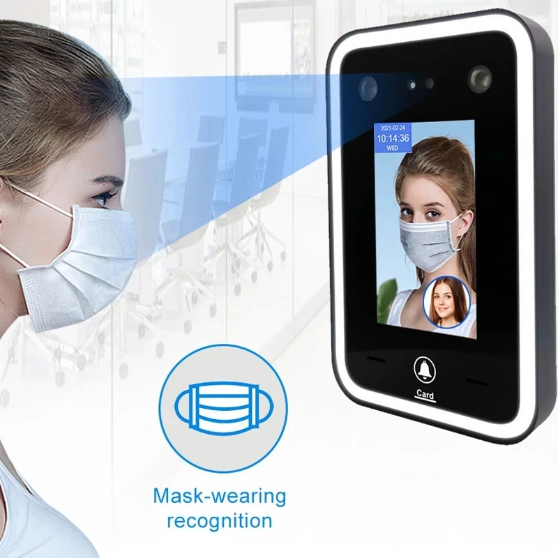 Dynamic Face Access Control Biometric Time Attendance with RFID Visible Light Facial Recognition Attendance Device Free Software