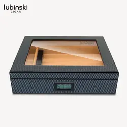LUBINSKI хьюмидор из углеродного волокна перспективное окно электронный измеритель температуры