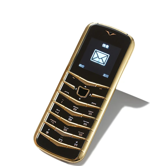 
Luxury metal body Mobile phone V03 small mini card dual sim key GSM senior Bar thin cell phone <span style=