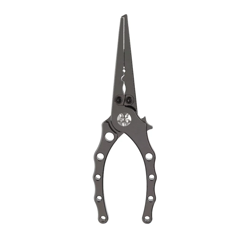 High-End Custom Japanese Style Long Nose Titanium Alloy Fishing Pliers With Special Box Package Titanium Alloy Fishing Pliers