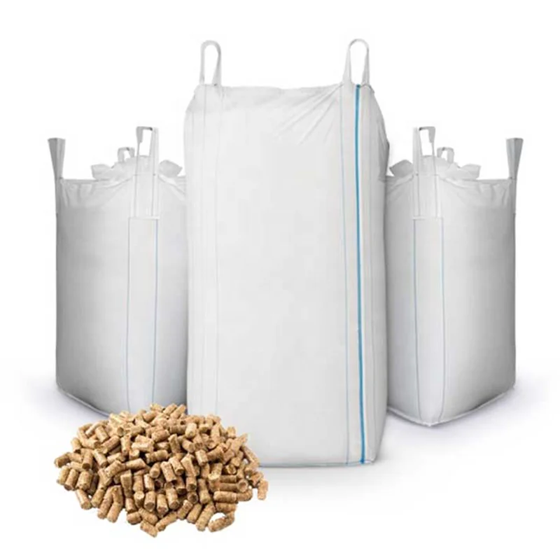 
PP plastic 1000kg FIBC jumbo bags 1 ton bigbag for feed seed wood chips pellet fertilizer 
