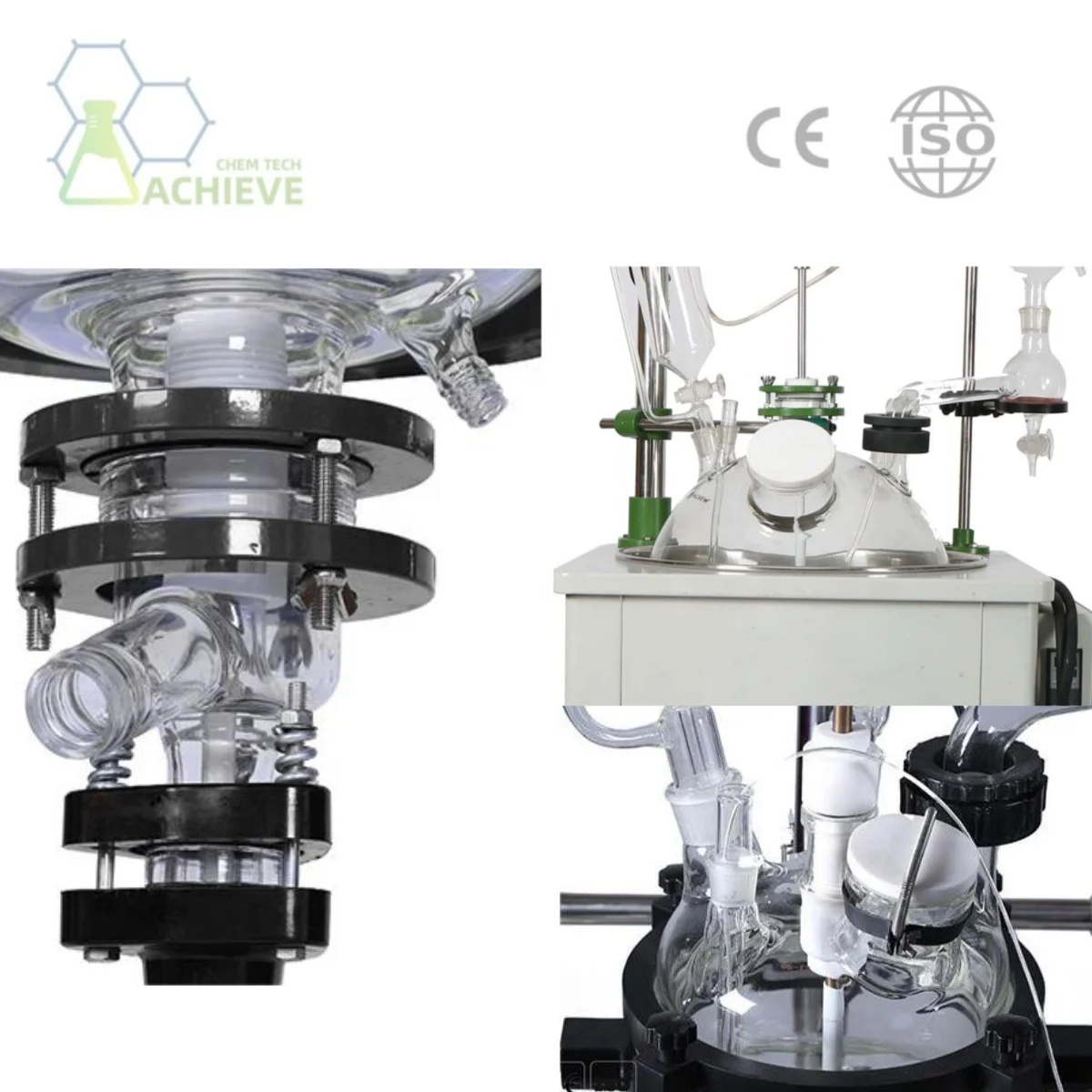 Chemical laboratory equipment single layer glass reactor glass reactor 100l