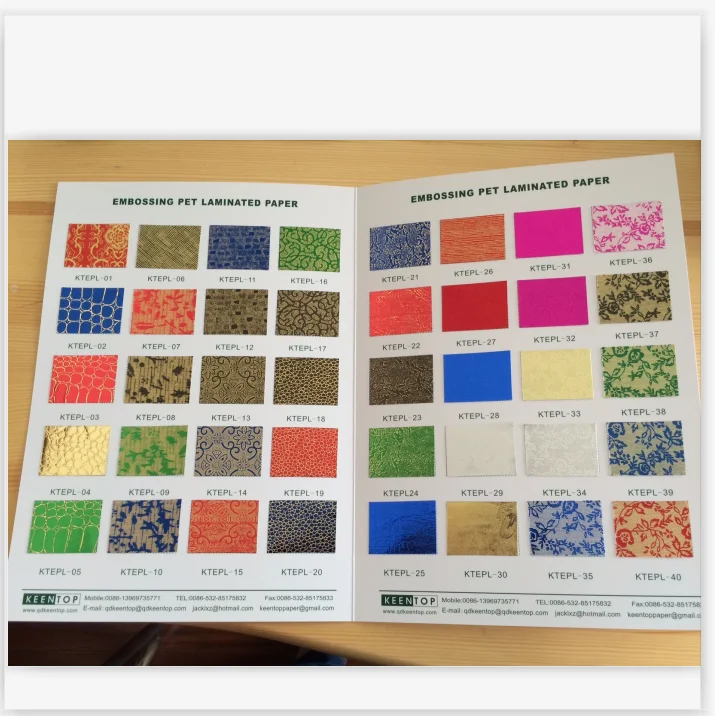 
embossing PET laminated paper 
