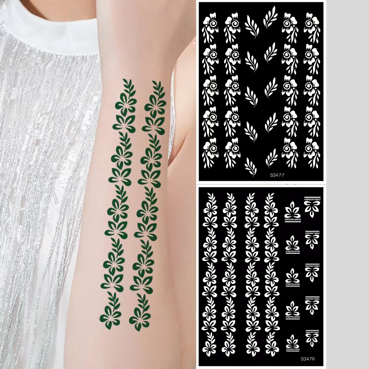 Wholesale India Henna Hollow Stencil Foot Back Wrist Bride Tattoos Hollow Sticker Hand drawn Tattoos Template Stencils