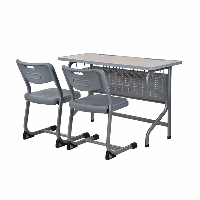 Master Design School Furniture Height Adjustable Student Desk and Chair Hot Sale School Furniture School Sets 2 Students Metal