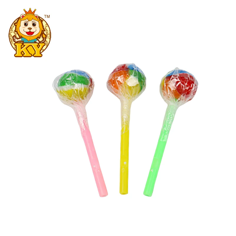 High Quality Rainbow Hard Candy Ball Lollipop for Kids