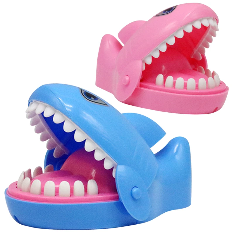Hot Sale Mouth Dentist Biting Finger toy funny soft teeth shark toy Party Spoof Interactive Table Games
