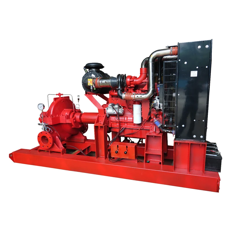 water automatic centrifugal horizontal dewatering Diesel engine double suction split fire pump with agriculture irrigation