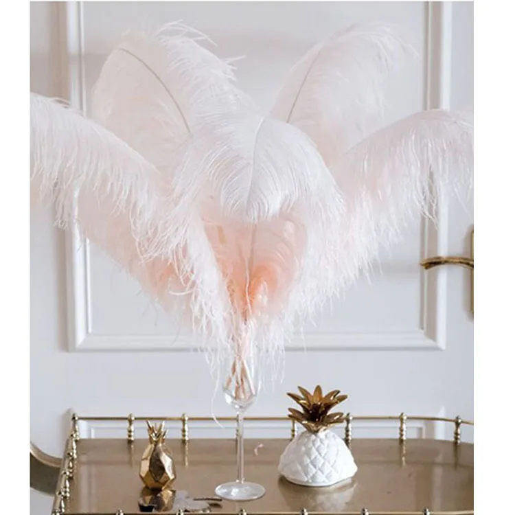 55-60cm long feather decorations wedding wholesale black ostrich feather
