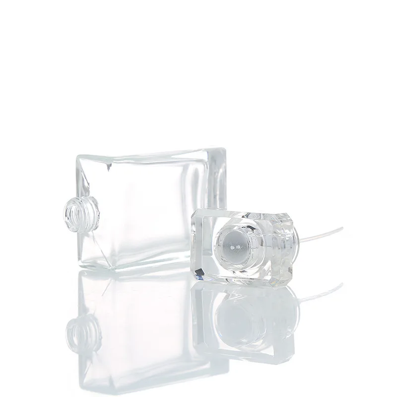 MUB hot selling Factory Price 30ml screw type transparent empty glass perfume bottle with fine mist T cap