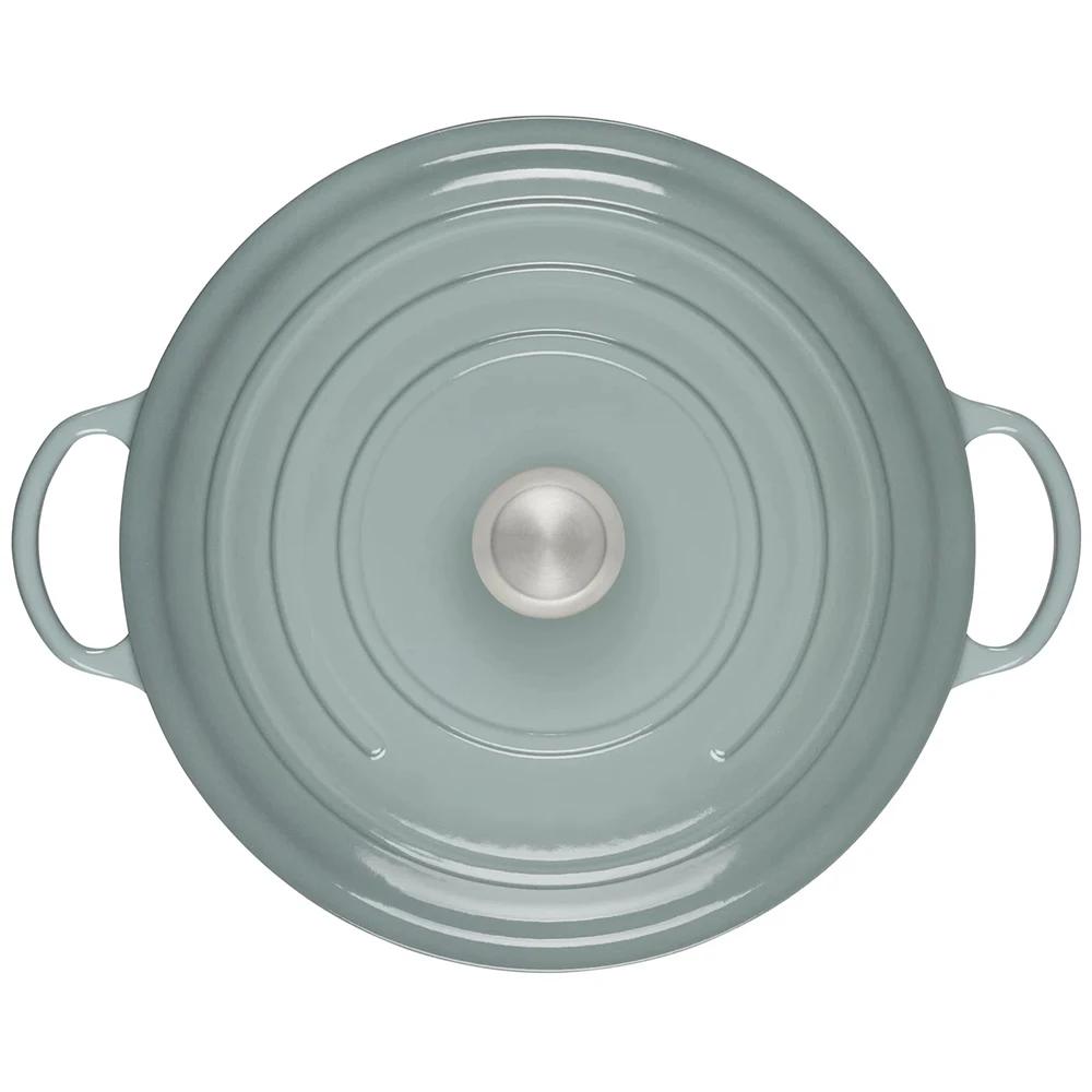 Bright Houseware Non Stick Round Shallow Enameled Cast Iron Casserole Soup Pot 26cm Sea Salt Cast Iron Marmitta Stir-fry Pot