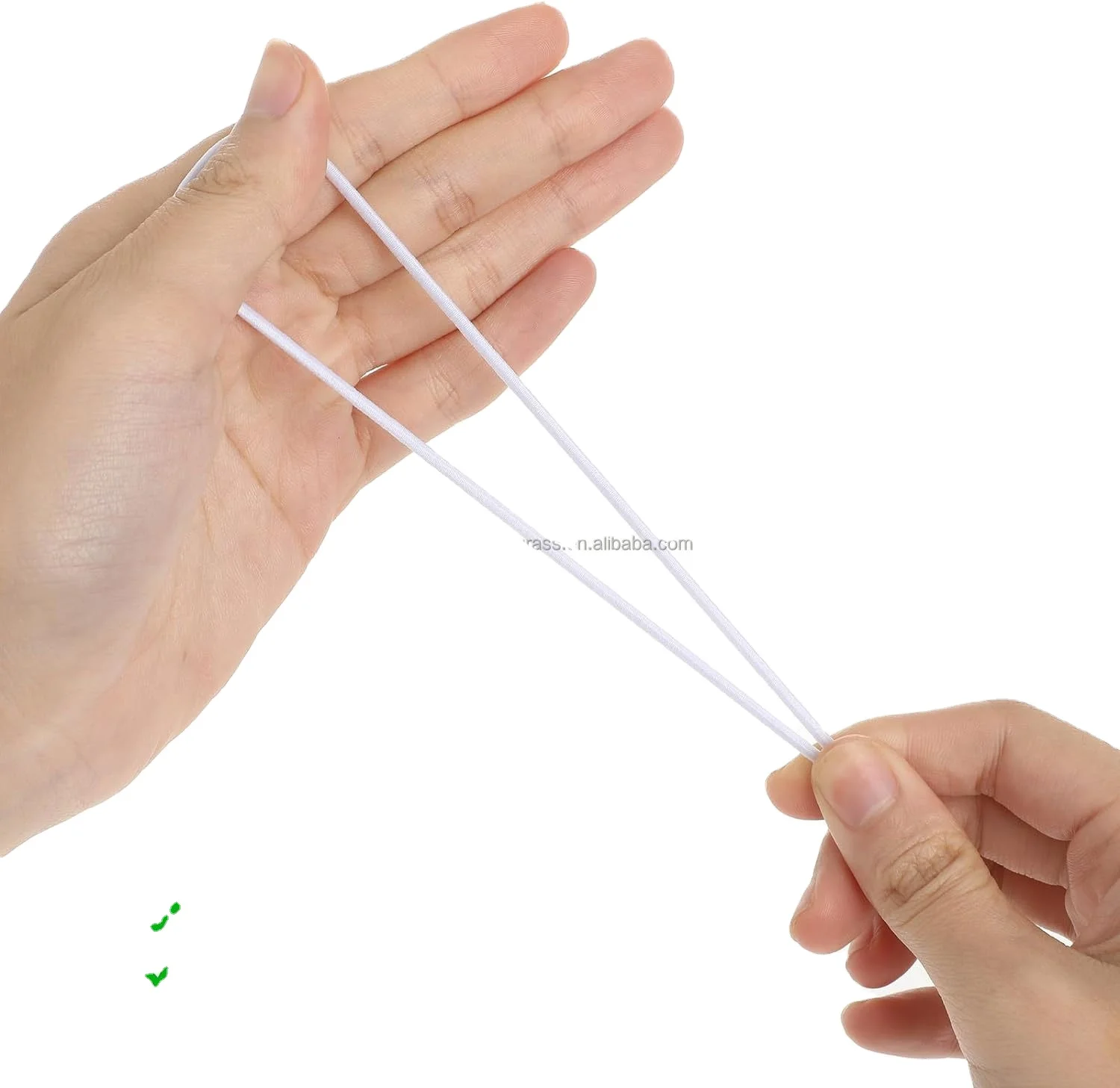 Elastic Barbed Cords Loop Stretch Round String with Metal Barbs Fastener