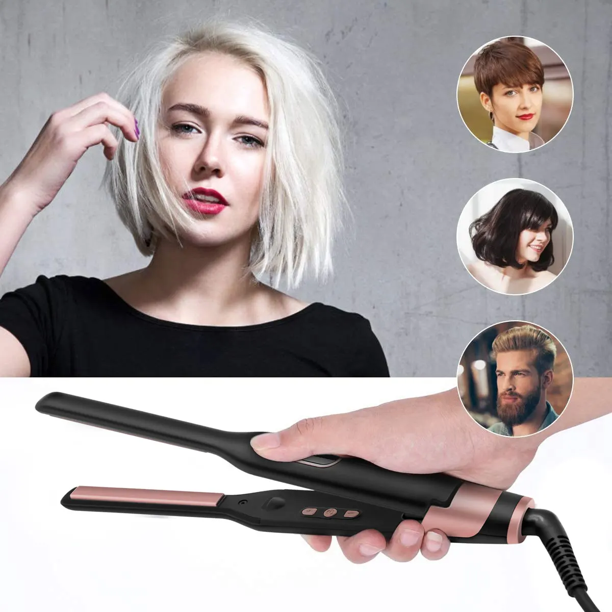 New Arrival Private Label Fast Titanium Ultrasonic Hair straightener Personalized Infrared Cold Flat Iron Hair Care