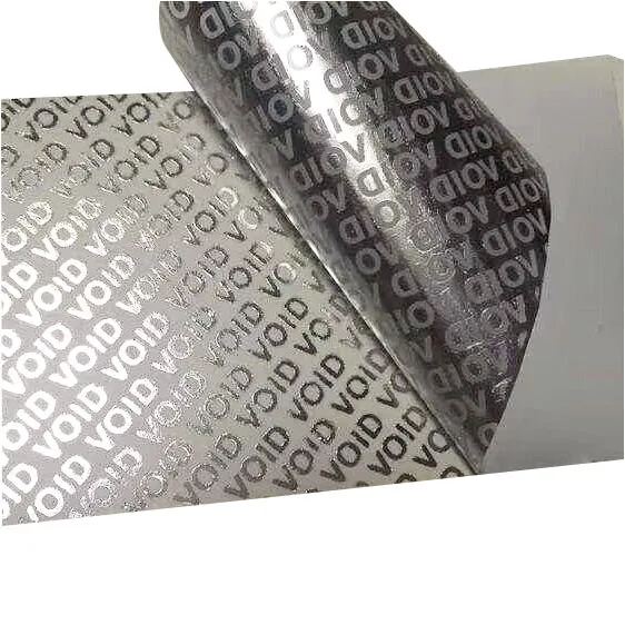 Tamper proof bottle security seal sticker labels and custom void tamper sticker.