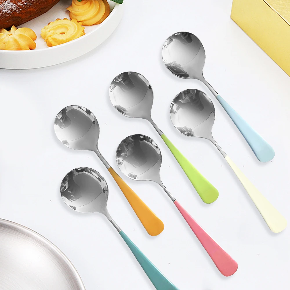 Wholesale Beautiful Metal Silverware Dinner Spoon And Fork Set School Mirror Stainless Steel Cutlery Kids Children Flatware Set