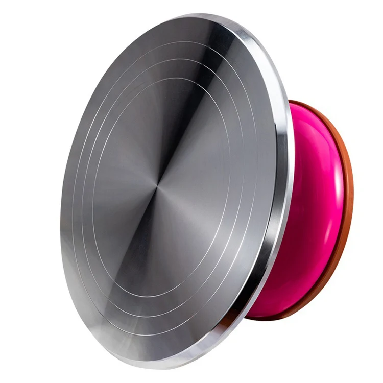 Baking Cake Decorating Supplies Aluminium Alloy Revolving Cake Stand 12 Inch Cake Turntable