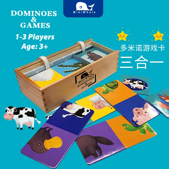 Marine Life Sea Animals Puzzles Toy Matching Memory Dominoes Games For Recognition for Kids Toy