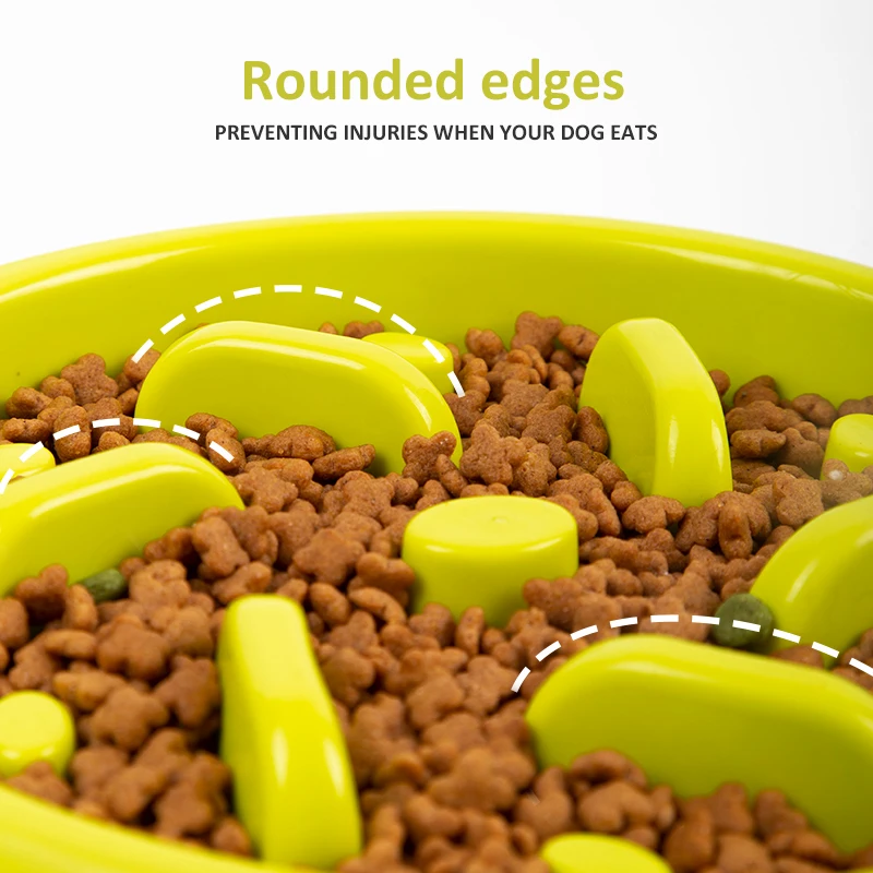 Large Capacity Anti-Choking Slow Food Dog Bowl Windmill Appearance Plastic Pet Feeder Safe for Pets