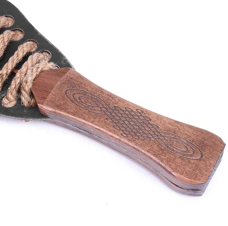 Genuine Leather Bdsm Spanking Paddle Hemp Rope Bondage Whip Bdsm Spanking Flogger Whips And Paddles Adult Sex Toys For Couples%