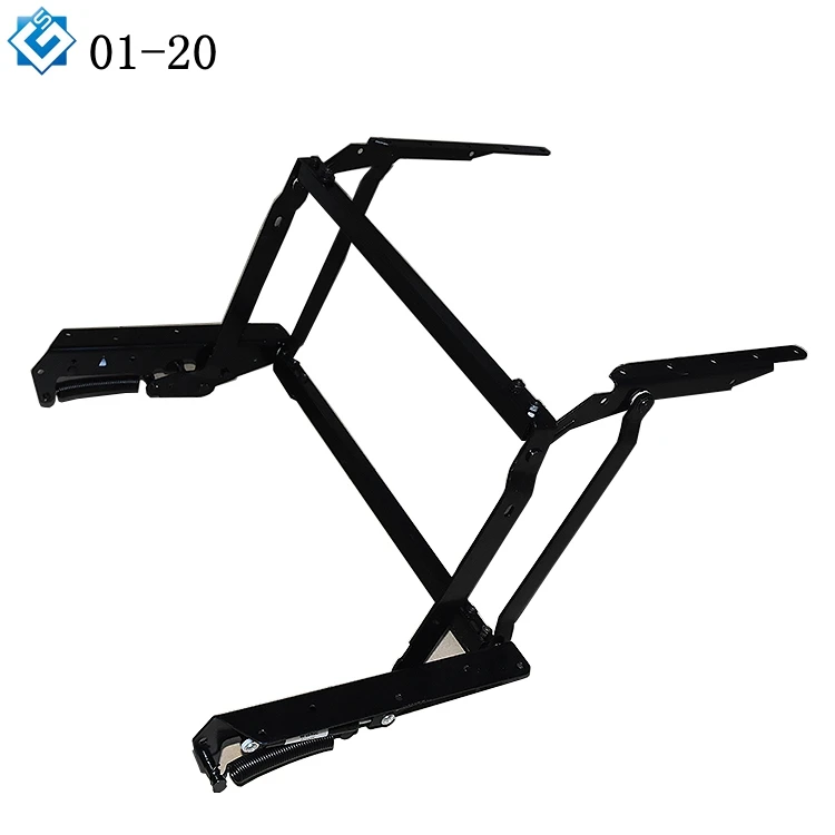 Furniture Design Hardware Hinge Adjustable Table Transformer Lift Top Coffee Tables with Storage Frame Mechanism with Gas Piston