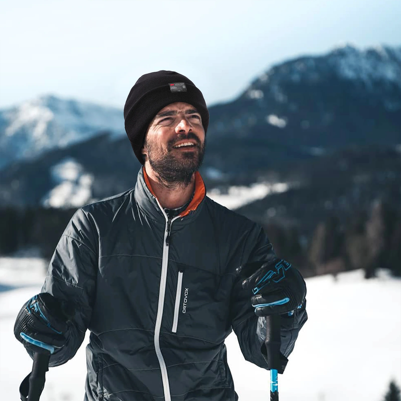 MOREOK Winter Hats for Men Women 3M Thinsulate Fleece Solf Lined Beanie Knit Hats Thermal Warm Ski Snow Caps One Size Fits All