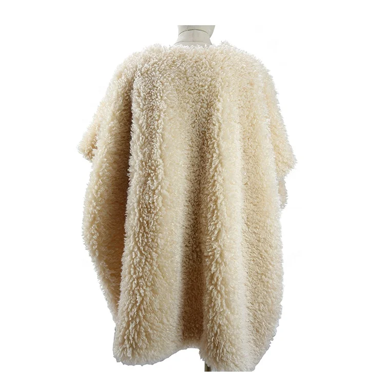 wholesale winter faux fur cape poncho shawl for women