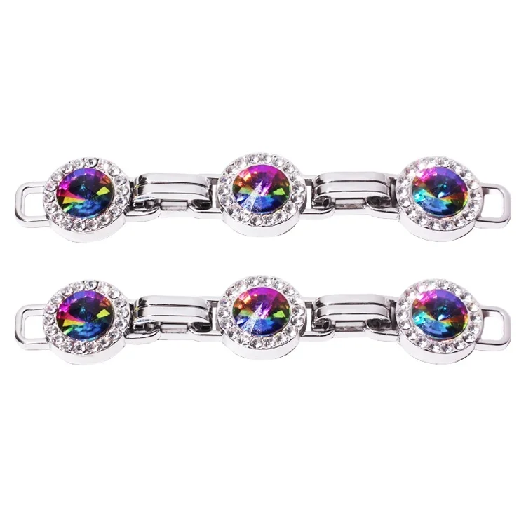 High quality decorative chain accessory shoulder bags rhinestone metal chains with colorful diamond