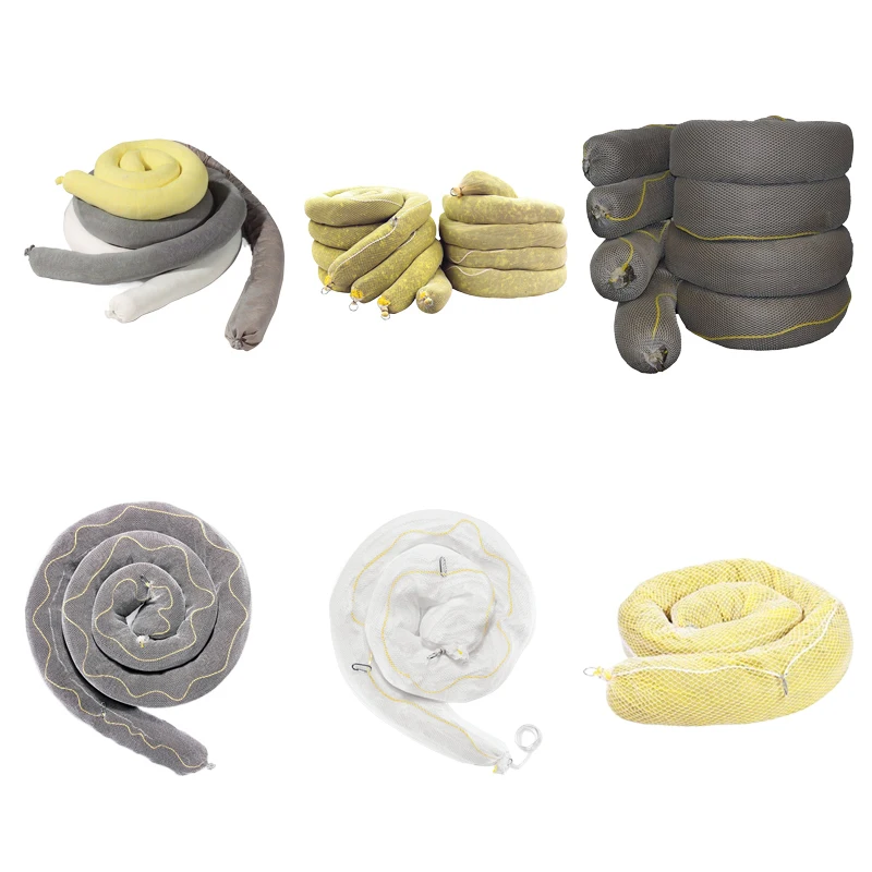 Factory Direct Oil Series Marine Absorbent Socks For Industrial Solution