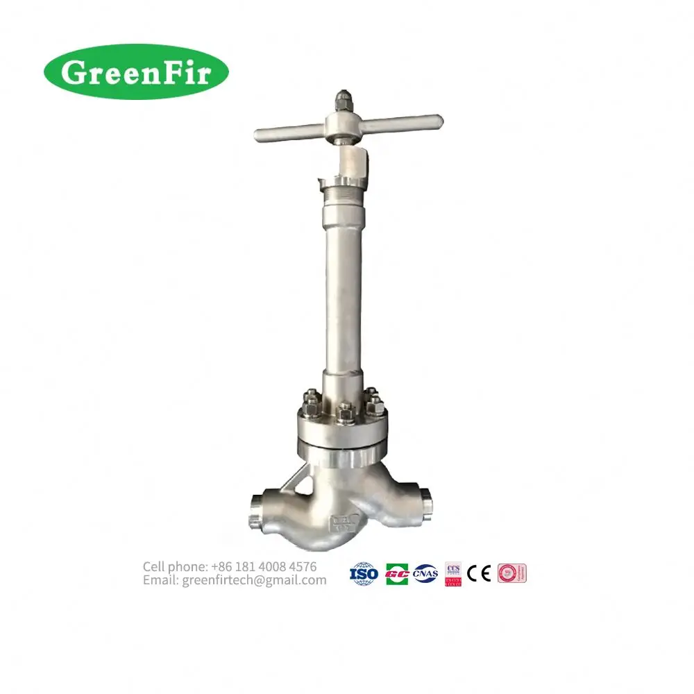 Hot Sell PN200  steel brass high Pressure flow control valve for  liquid oxygen/cryogenic liquid argon globe valve