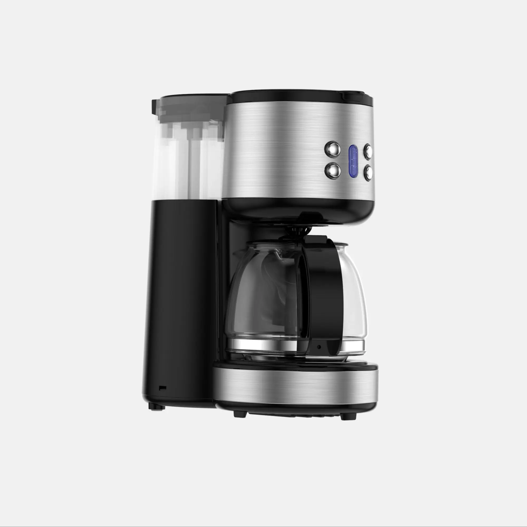 1000W Glass Carafe Coffee Machine  With Auto Shut Off And LCD Display