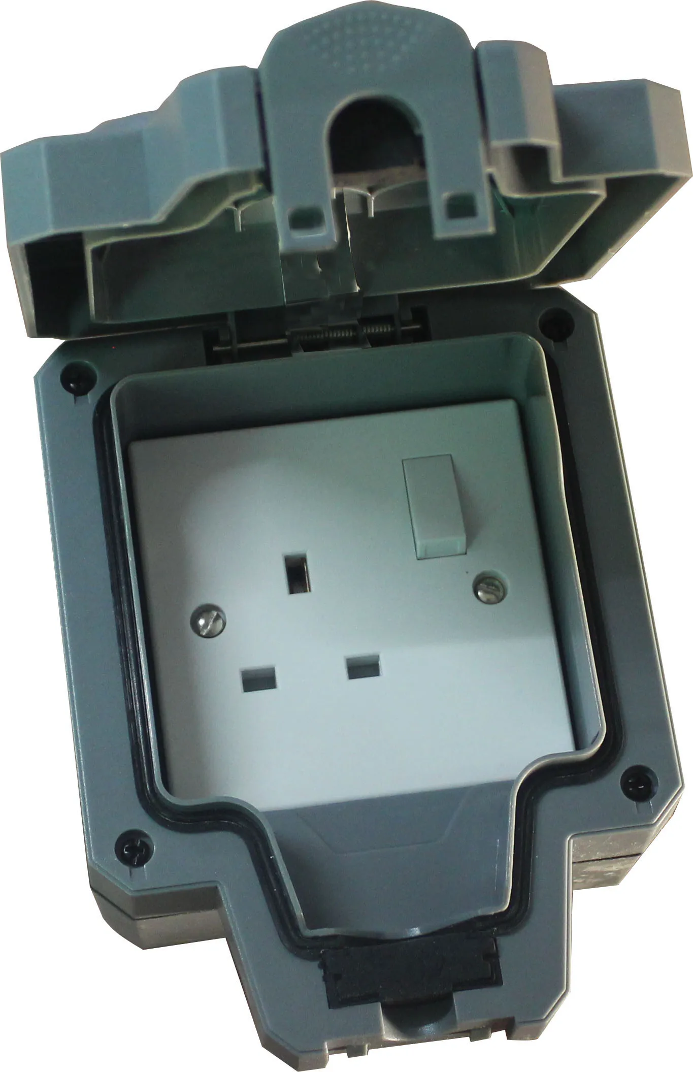 IP66 1 Gang and 2 Gang Weatherproof Single Outdoor Switched Socket 13A UK Socket