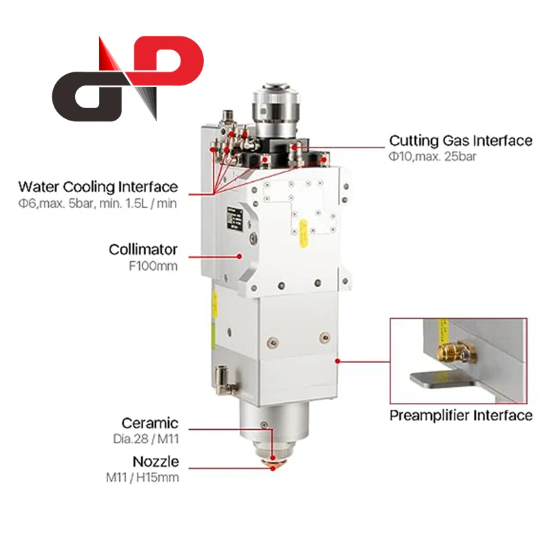 Raytools BM06K 6000W Automatic Focus 3D Fiber Laser Cutting Head Dapeng Laser Equipment Parts for Metal Cutting