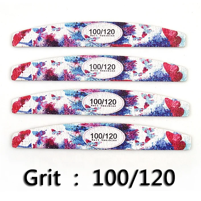 Высококачественная эва Цветочная Форма Луны Двусторонняя пилка для ногтей полигель для наращивания ногтей и акриловые инструменты для маникюра