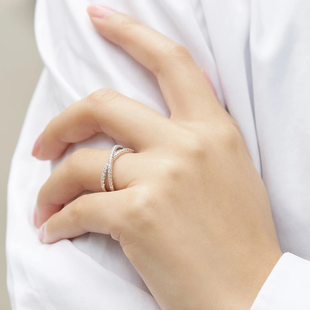 TL-228 Fine Jewelry Friendship Female Engagement Ring Set Wholesale Fashion Minimalist Jewelry