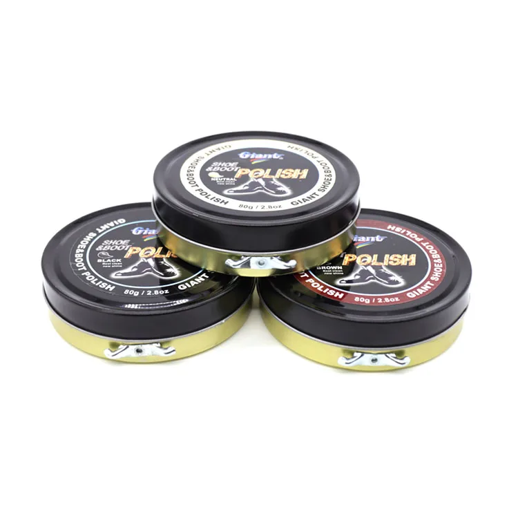 Tin Box High Quality Solid Shoe Polish 80g