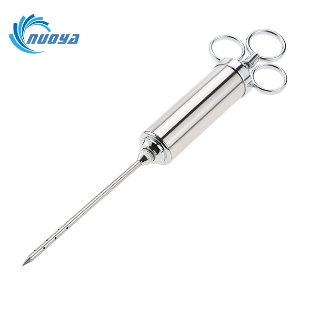 Stainless Steel Meat Injector- Marinade Injector Gun Flavor Needle BBQ Tool Cooking Syringe with 2 Needles